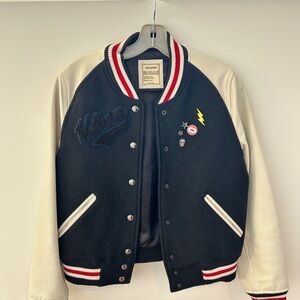 Women’s Varsity Jacket with Leather. Zadig & Voltaire